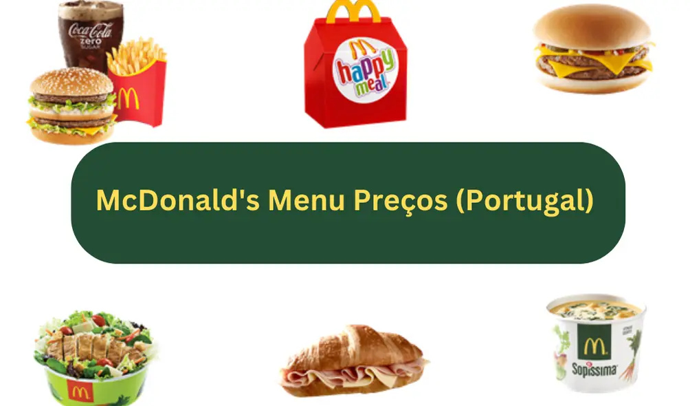 McDonald's Menu Preços (Portugal)
