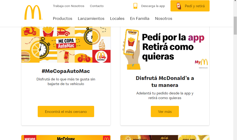 McDonald's Precios del Menú (argentina)