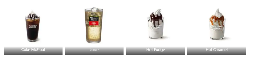 McDonald’s Sides and Drinks Mix & Match Menu 