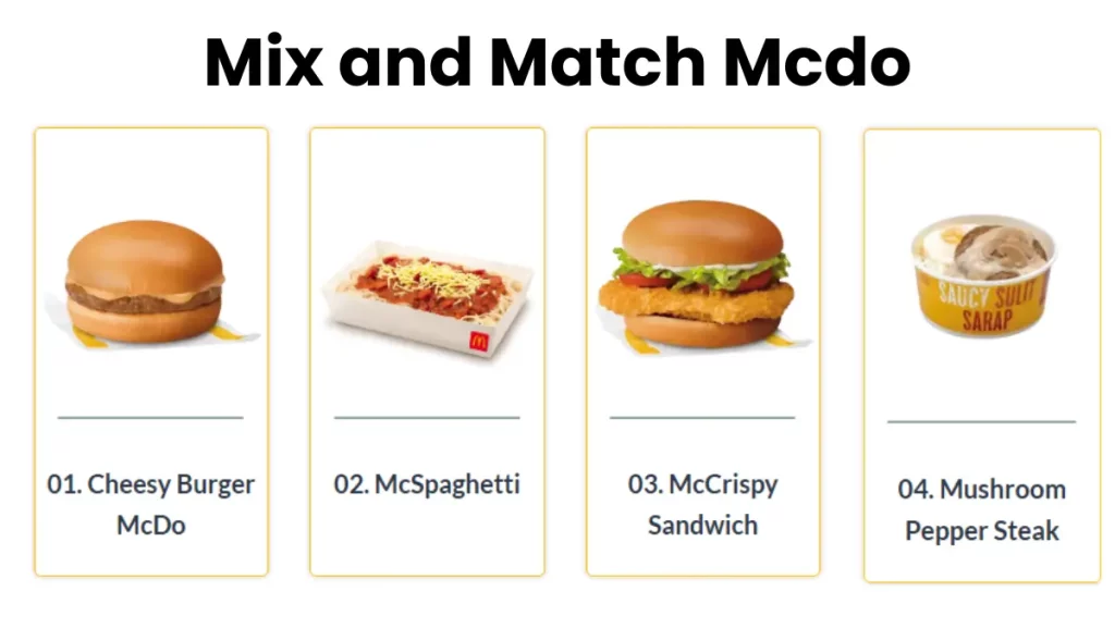 Mix and Match Mcdo